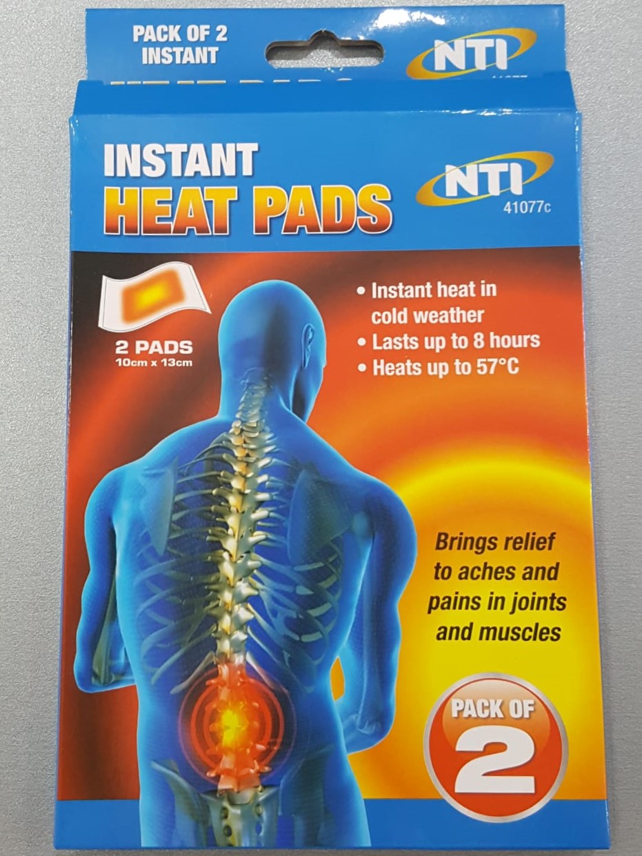 Warehouse Bargains out of stock / Instant Heat Pads 2pk blue