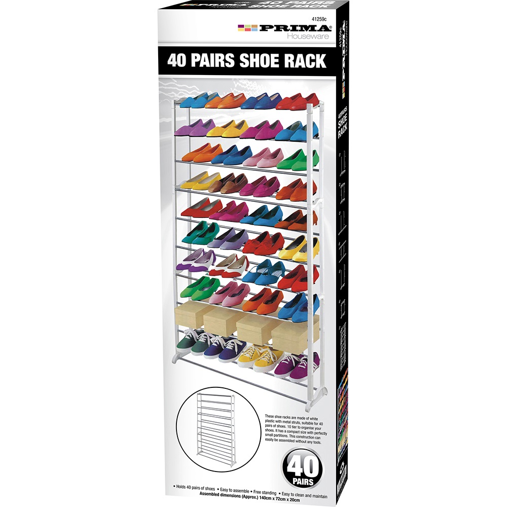 Warehouse Bargains 40 Pair Shoe Rack