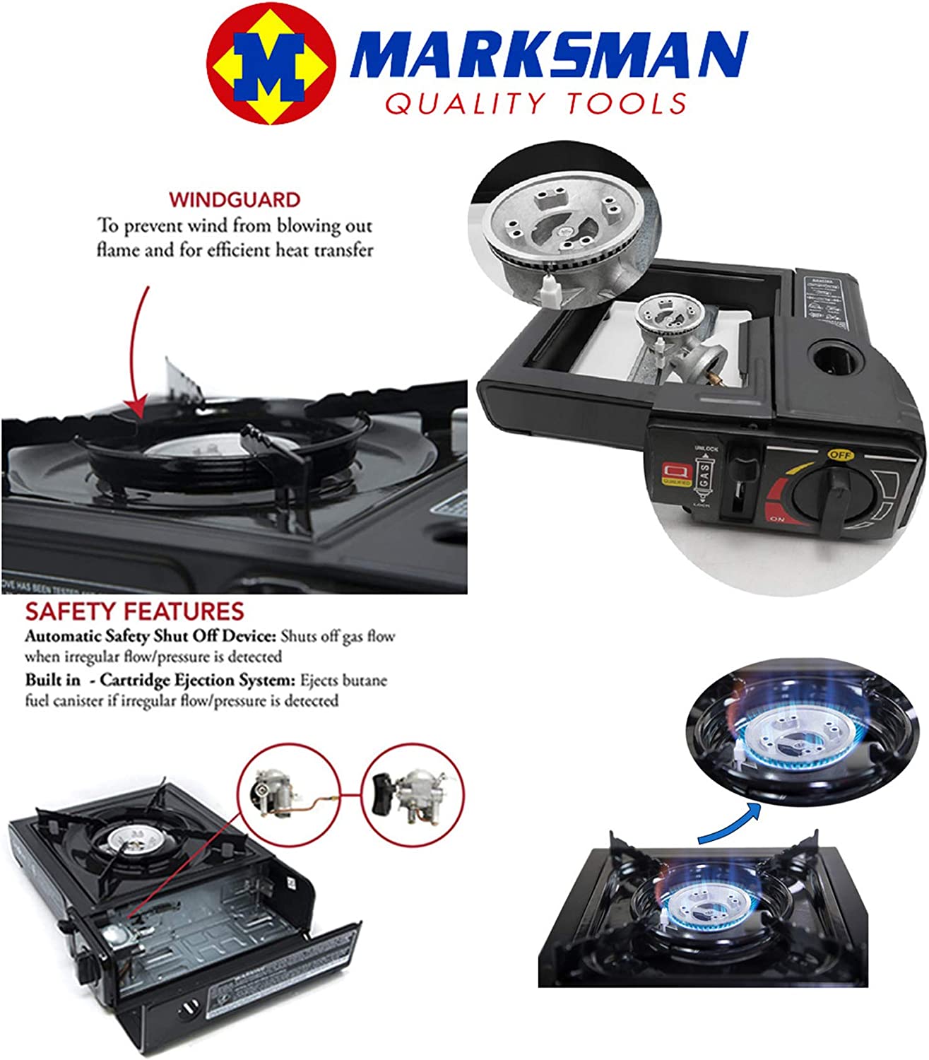 Warehouse Bargains Marksman 66091c Portable Gas Stove