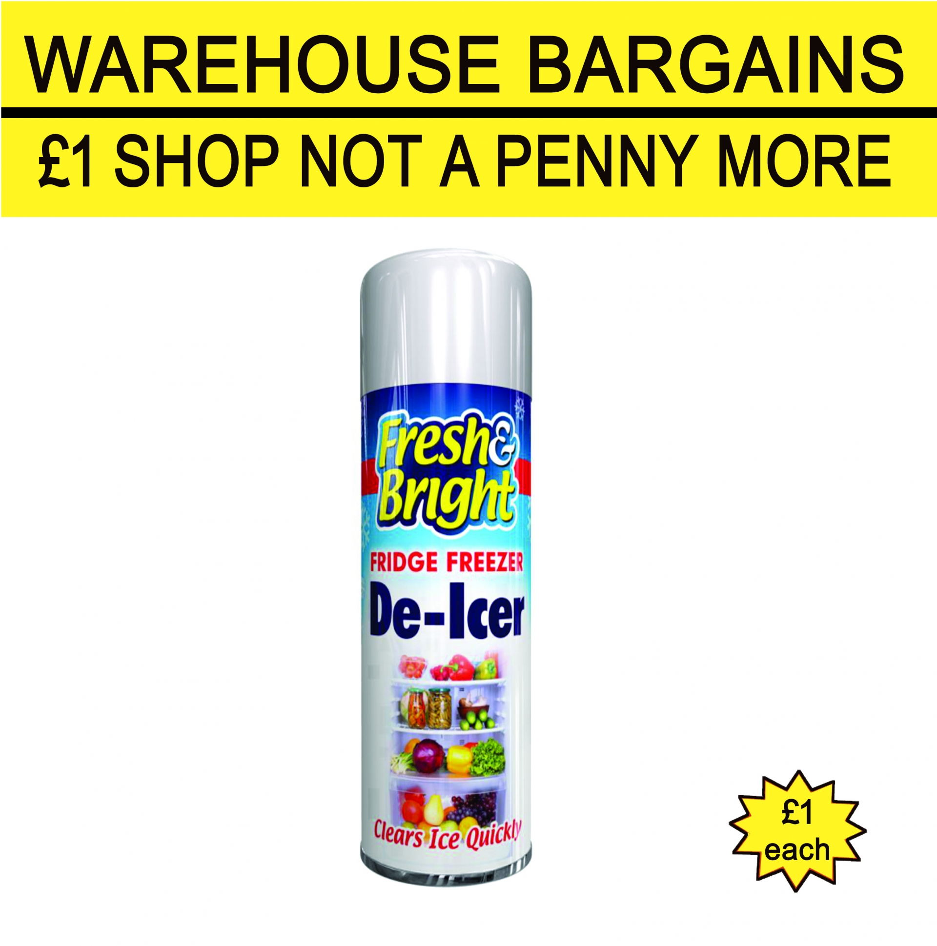 Warehouse Bargains Fresh bright fridge freezer de icer